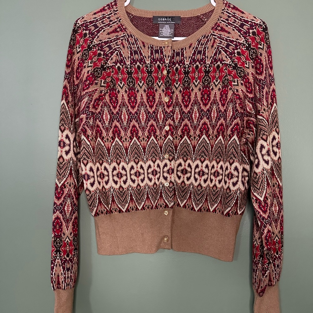 George Me designs by Mark Eisen Cardigan SIZE: LARGE